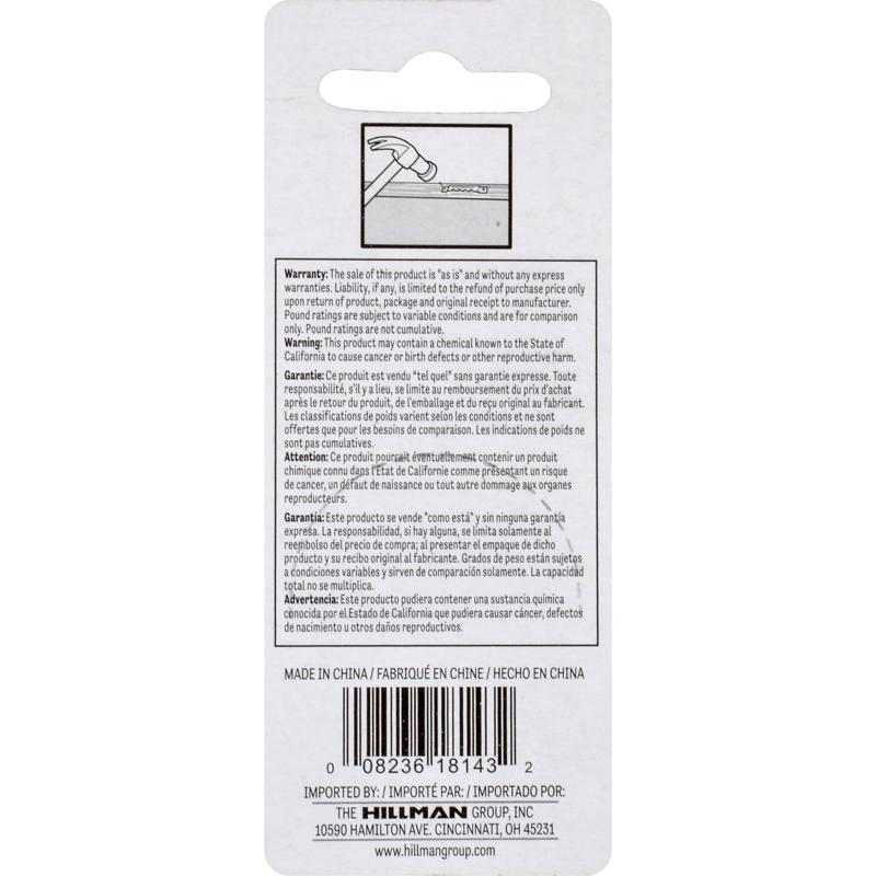 HILLMAN Zinc Silver Large Sawtooth Hanger