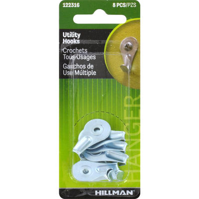 HILLMAN Zinc Silver Utility Utility Hooks 1 lb