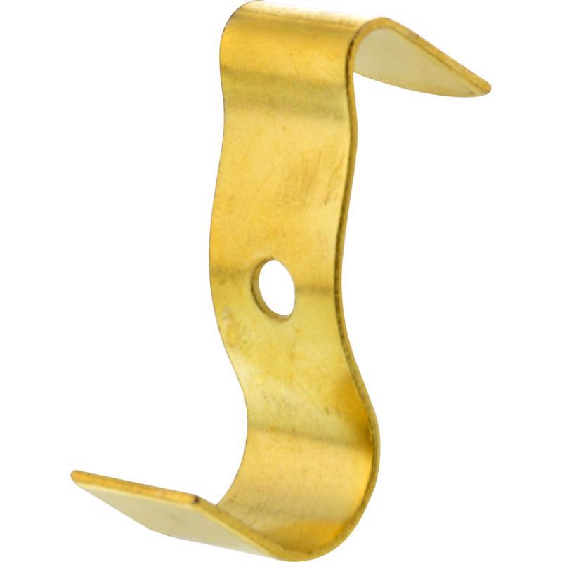 HILLMAN Brass-Plated Gold Small Molding Hook 1 lb