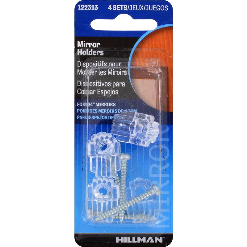 HILLMAN Ook Clear Holder Kit Mirror Holder 20 lb