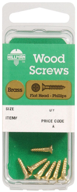 HILLMAN No. 6 X 1-1/4 in. L Phillips Coarse Wood Screws