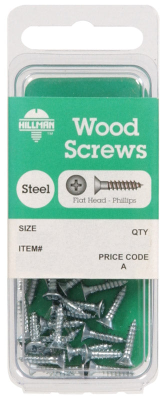 HILLMAN No. 14 X 2 in. L Phillips Zinc-Plated Coarse Wood Screws