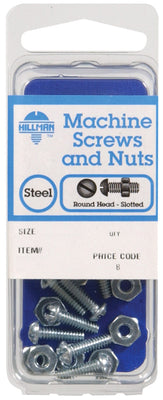 HILLMAN No. 10-32 in. X 1 in. L Slotted Round Head Zinc-Plated Steel Machine Screws