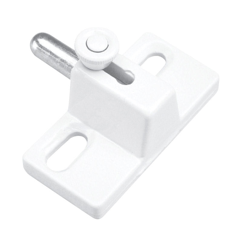 Prime-Line White Die-Cast Zinc Sliding Door and Window Lock