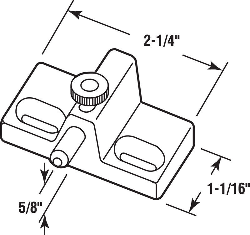 Prime-Line White Die-Cast Zinc Sliding Door and Window Lock