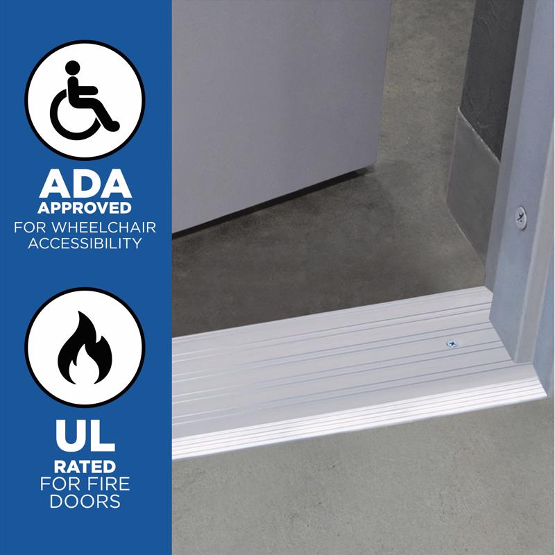 M-D Building Products 0.5 in. H X 6 in. W X 36 in. L Aluminum Commercial Threshold Silver