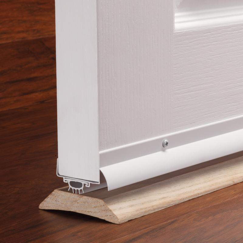 M-D Building Products White Aluminum Under Door Seal For Doors 36 in. L X 1.63 in.