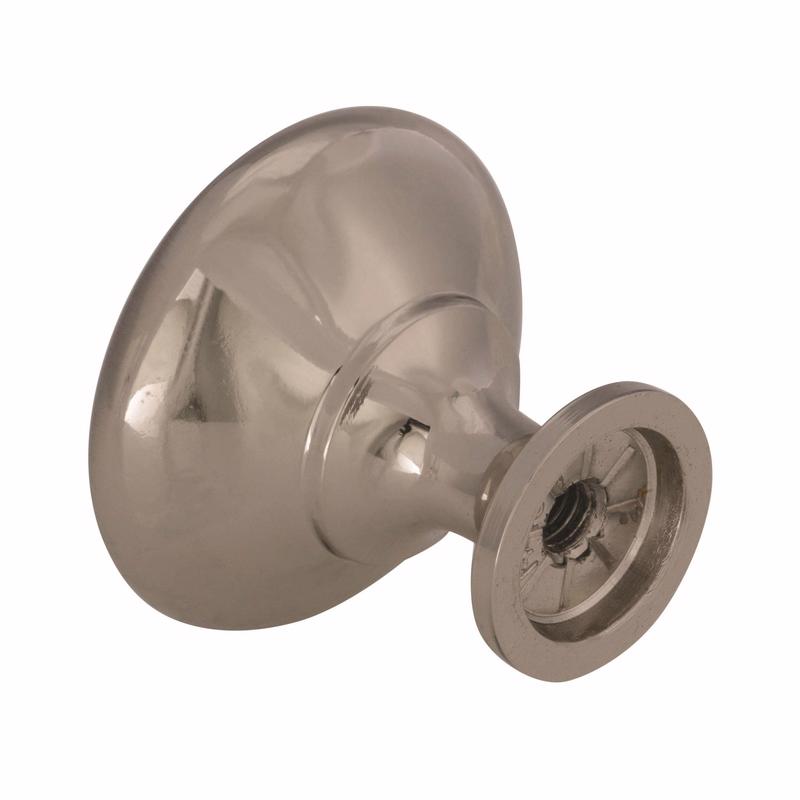 Amerock Allison Round Cabinet Knob 1-3/16 in. D 1-1/8 in. Brushed Chrome