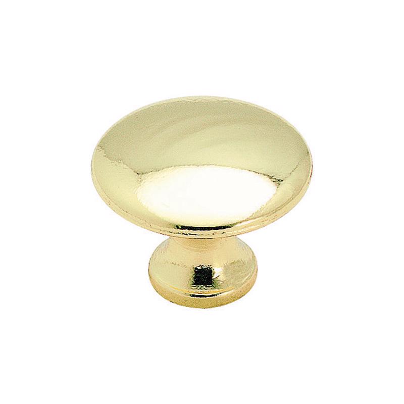 Amerock Allison Round Cabinet Knob 1-3/16 in. D 15/16 in. Polished Brass