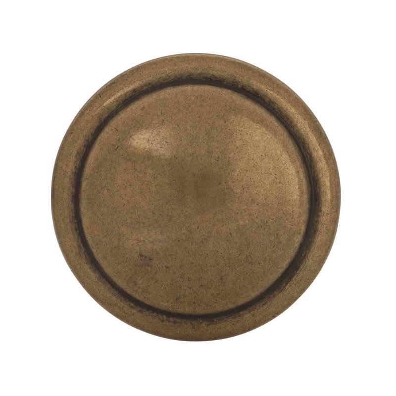 Amerock Allison Round Cabinet Knob 1-3/8 in. D 1 in. Antique Brass