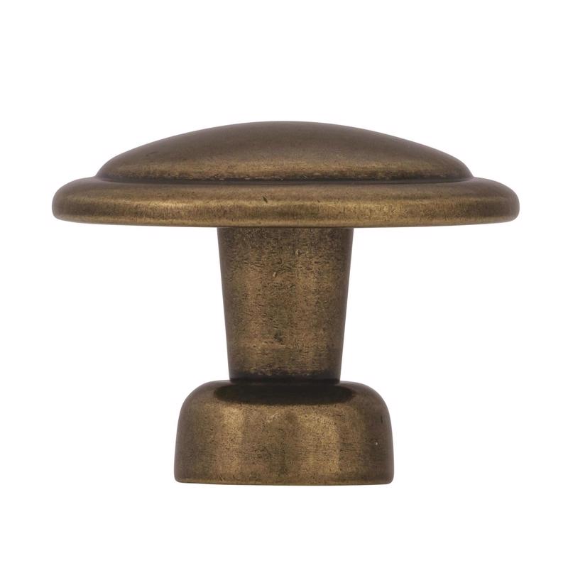 Amerock Allison Round Cabinet Knob 1-3/8 in. D 1 in. Antique Brass
