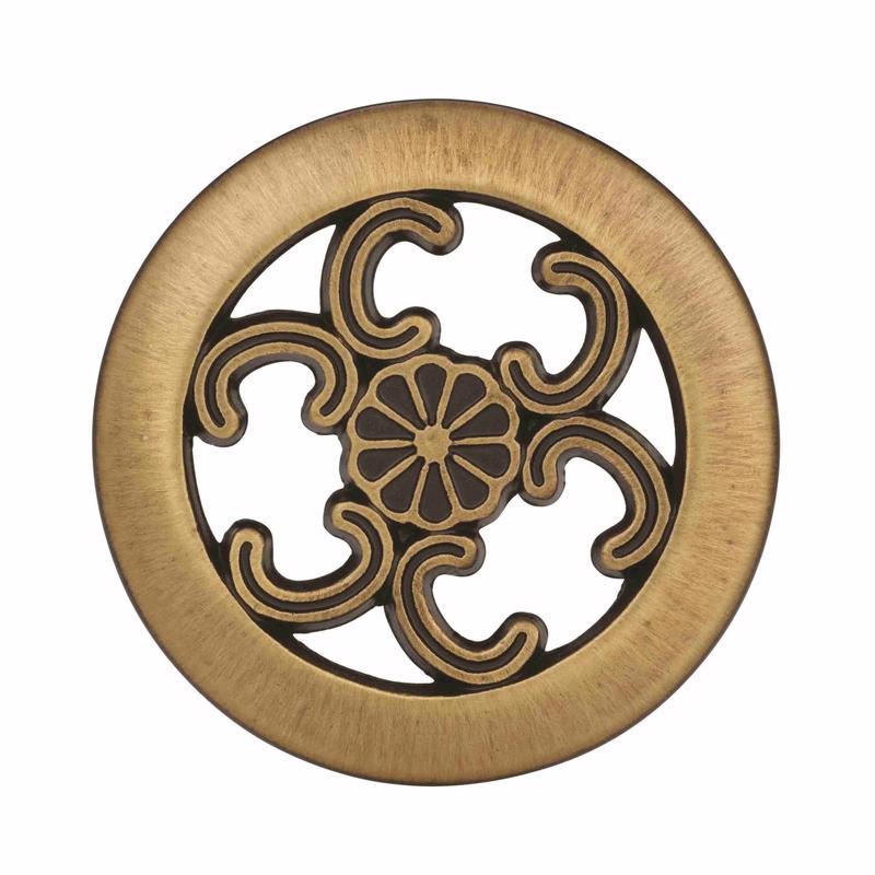 Amerock Allison Round Cabinet Knob 1-1/2 in. D 3/4 in. Antique Brass