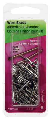 HILLMAN Anchor Wire 18 Ga. X 7/8 in. L Bright Steel Brad Nails 2 oz