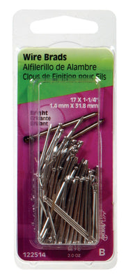 HILLMAN Anchor Wire 17 Ga. X 1-1/4 in. L Bright Steel Brad Nails 2 oz