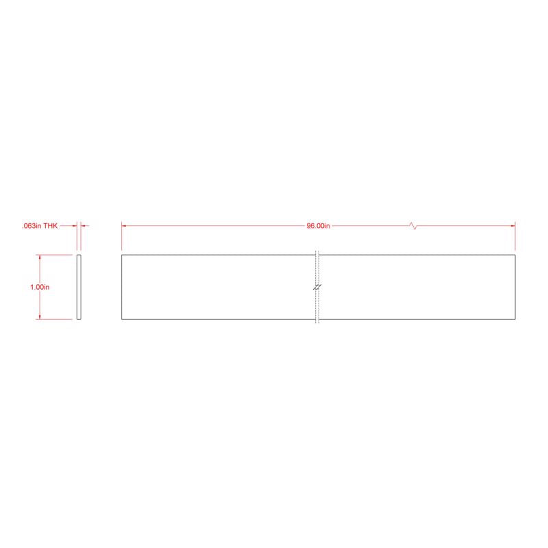 SteelWorks 0.0625 in. X 1 in. W X 8 ft. L Weldable Aluminum Flat Bar