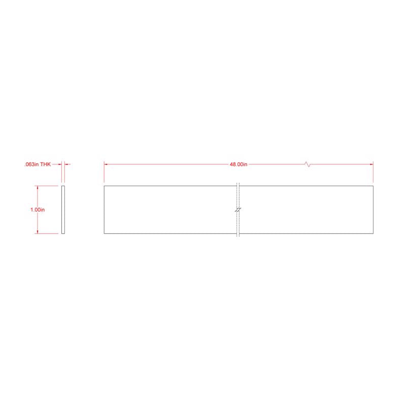 SteelWorks 0.0625 in. X 1 in. W X 4 ft. L Aluminum Flat Bar