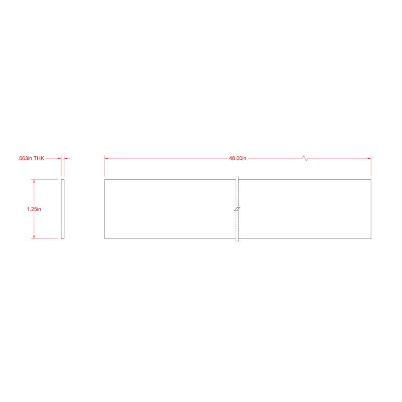 SteelWorks 0.0625 in. X 1.25 in. W X 4 ft. L Weldable Aluminum Flat Bar