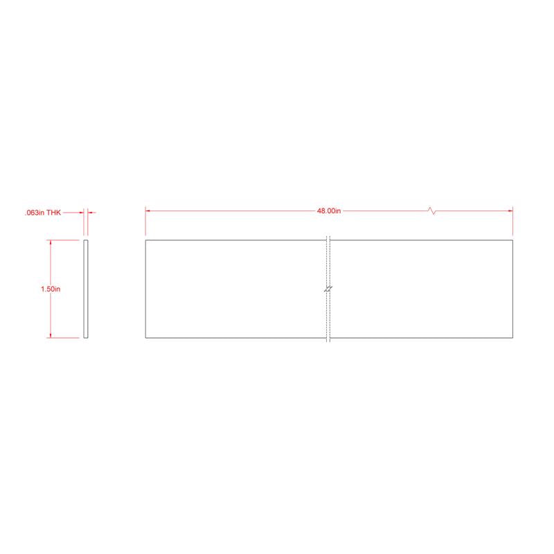 SteelWorks 0.0625 in. X 1.5 in. W X 4 ft. L Weldable Aluminum Flat Bar