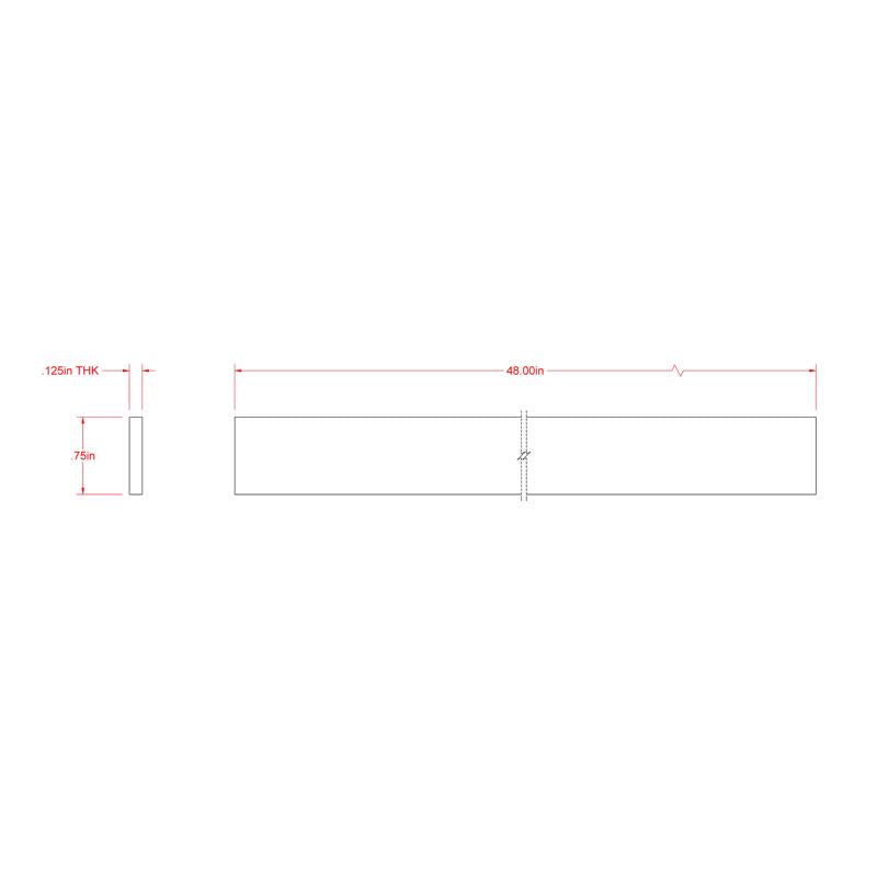 SteelWorks 0.125 in. X 0.75 in. W X 4 ft. L Weldable Aluminum Flat Bar