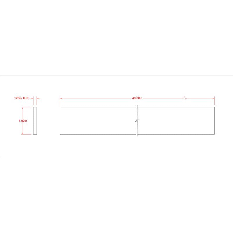 SteelWorks 0.125 in. X 1 in. W X 4 ft. L Weldable Aluminum Flat Bar