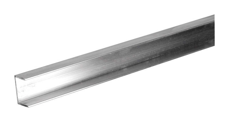 SteelWorks 1/16 in. X 0.75 in. W X 48 in. L Mill Aluminum U Channel