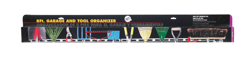Crawford 48 in. L Zinc-Plated Silver Steel Tool Rack Hook Rack