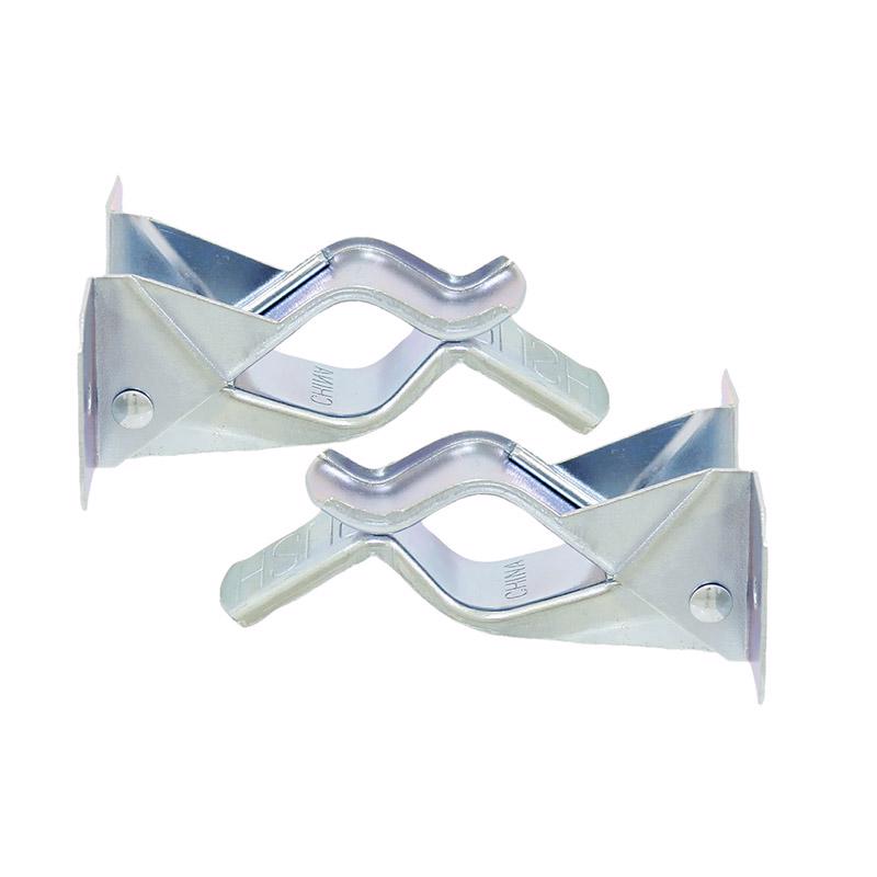 Crawford Zinc-Plated Silver Steel Spring Clip For 7/8 2 pk