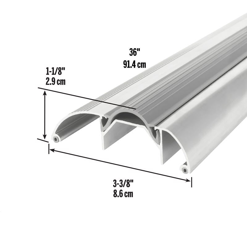 M-D Building Products 1.125 in. H X 3.375 in. W X 36 in. L Aluminum/Vinyl High Boy Threshold Silver