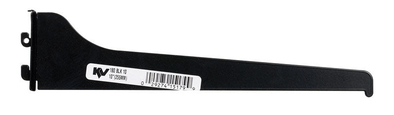 Knape & Vogt Black Steel Regular Duty Bracket 16 Ga. 10 in. L 160 lb