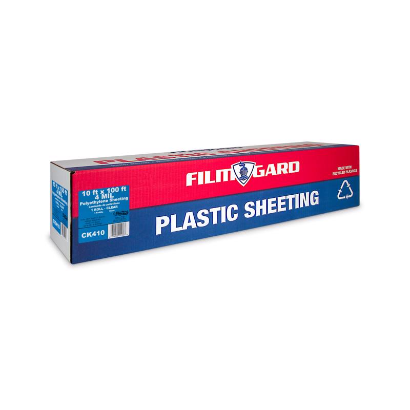 Film-Gard Plastic Sheeting 4 mil X 10 ft. W X 100 ft. L Polyethylene Clear