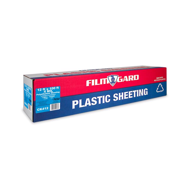 Film-Gard Plastic Sheeting 4 mil X 12 ft. W X 100 ft. L Polyethylene Clear