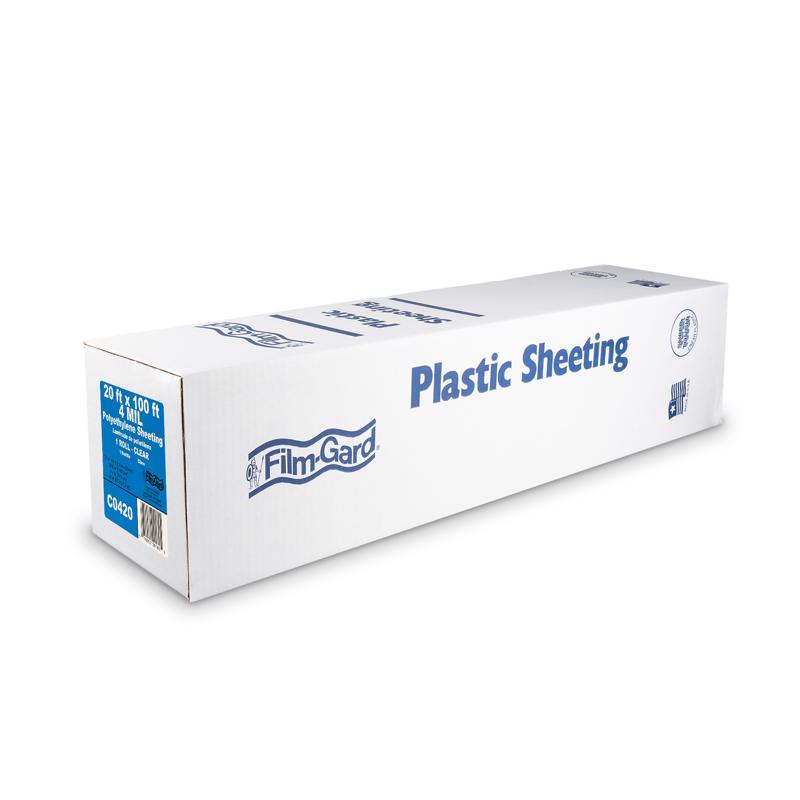 Film-Gard Plastic Sheeting 4 mil X 20 ft. W X 100 ft. L Polyethylene Clear