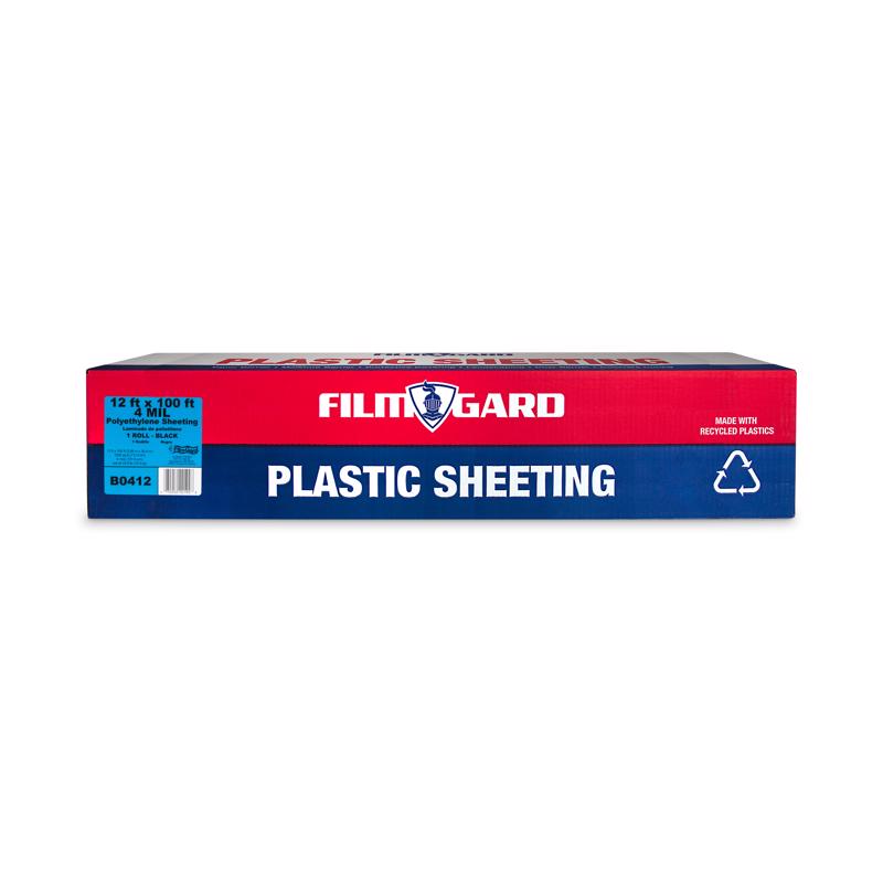 Film-Gard Plastic Sheeting 4 mil X 12 ft. W X 100 ft. L Polyethylene Black
