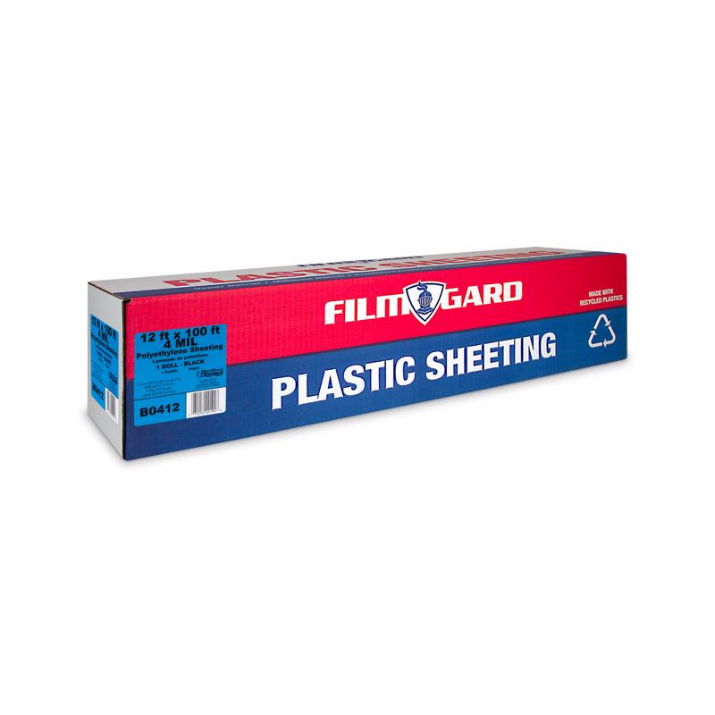 Film-Gard Plastic Sheeting 4 mil X 12 ft. W X 100 ft. L Polyethylene Black