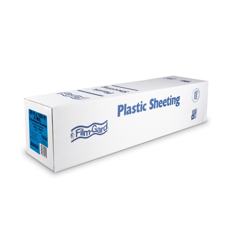 Film-Gard Plastic Sheeting 4 mil X 20 ft. W X 100 ft. L Polyethylene Black