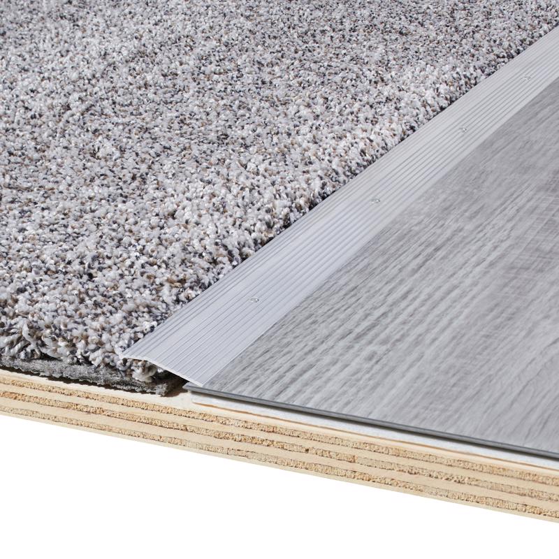 M-D Building Products 0.3 in. H X 1.38 in. W X 72 in. L Prefinished Silver Aluminum Carpet Trim