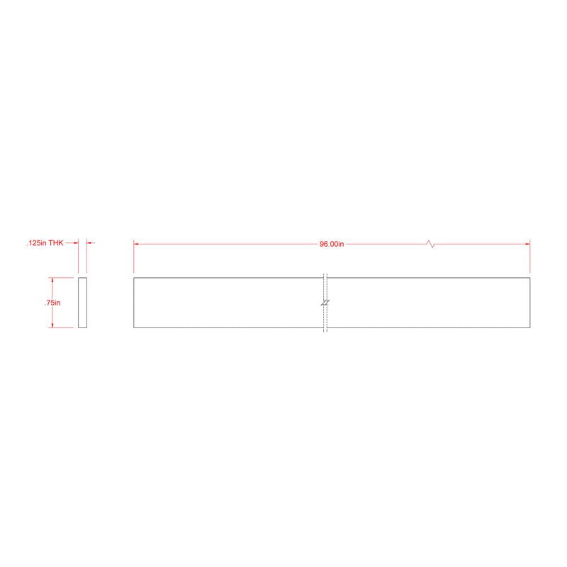SteelWorks 0.125 in. X 0.75 in. W X 8 ft. L Weldable Aluminum Flat Bar