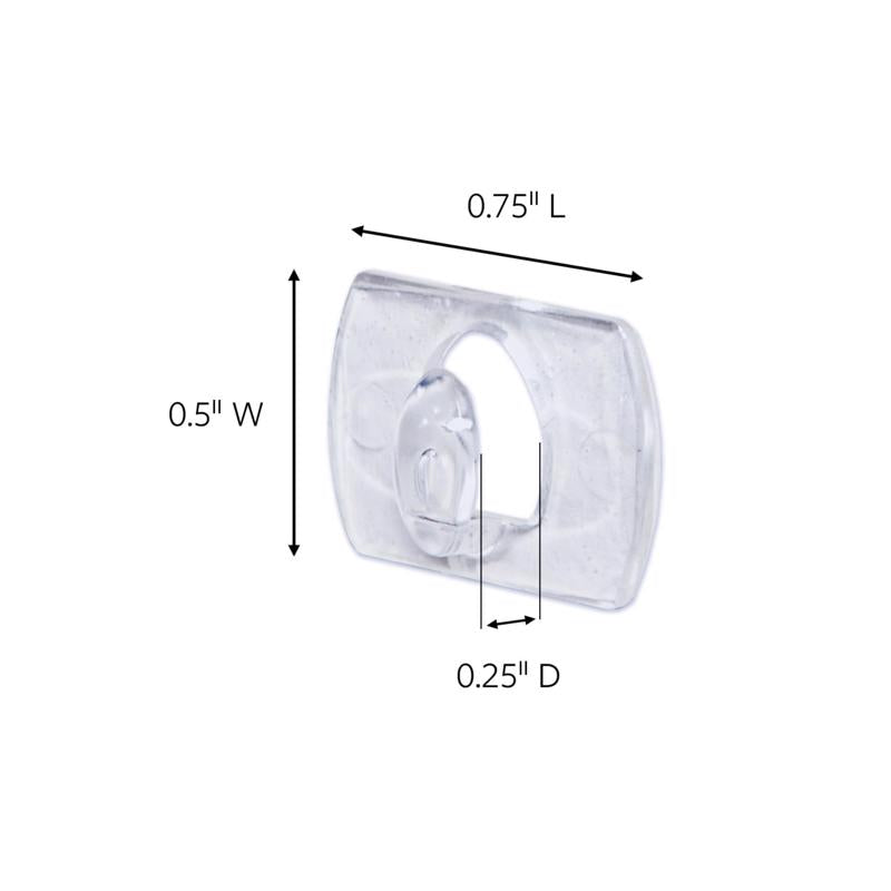 3M Command Small Plastic Light Clips 0.75 in. L 20 pk