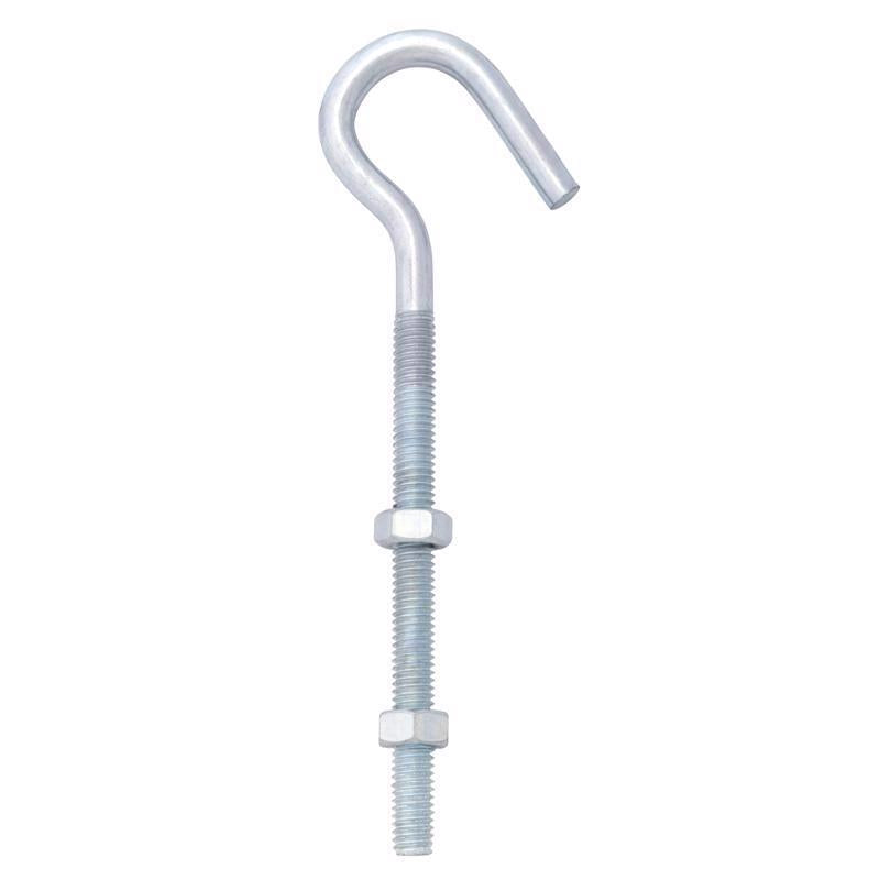 Hampton Medium Zinc-Plated Silver Steel 6 in. L Clothesline Bolt Hook 160 lb