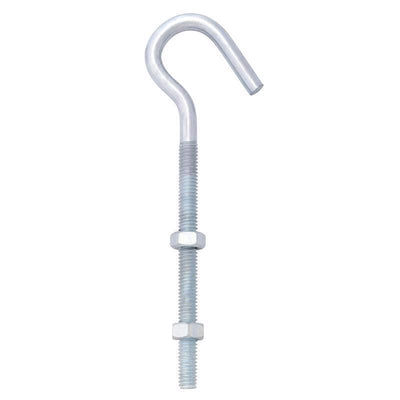 Hampton Medium Zinc-Plated Silver Steel 6 in. L Clothesline Bolt Hook 160 lb