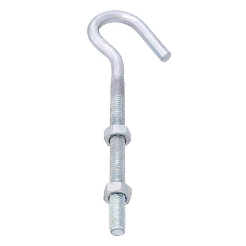 Hampton Medium Zinc-Plated Silver Steel 6 in. L Clothesline Bolt Hook 160 lb
