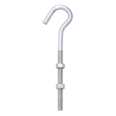 Hampton Medium Zinc-Plated Silver Steel 7.25 in. L Clothesline Bolt Hook 240 lb