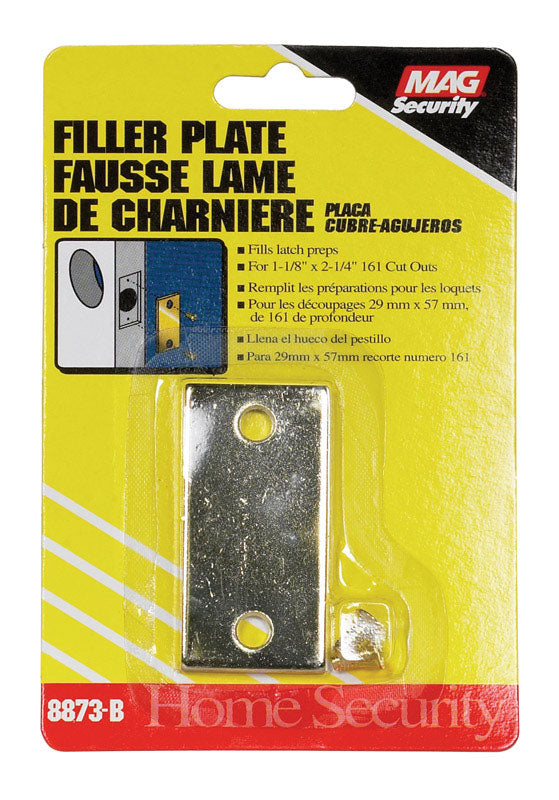 Prime-Line Brass Plated Gold Steel Door Filler Plate