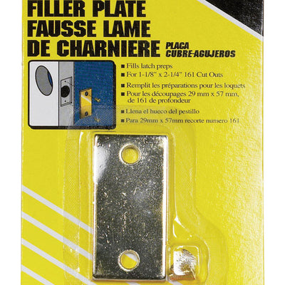 Prime-Line Brass Plated Gold Steel Door Filler Plate