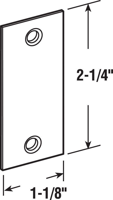 Prime-Line Brass Plated Gold Steel Door Filler Plate