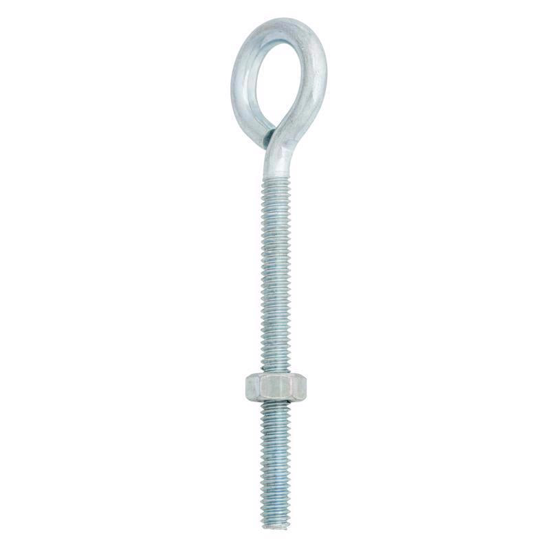 Hampton 1/4 in. X 4 in. L Zinc-Plated Steel Eyebolt Nut Included