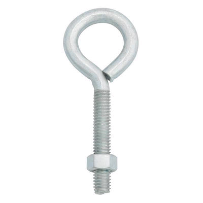 Hampton 3/8 in. X 4 in. L Zinc-Plated Steel Eyebolt with Nut Nut Included