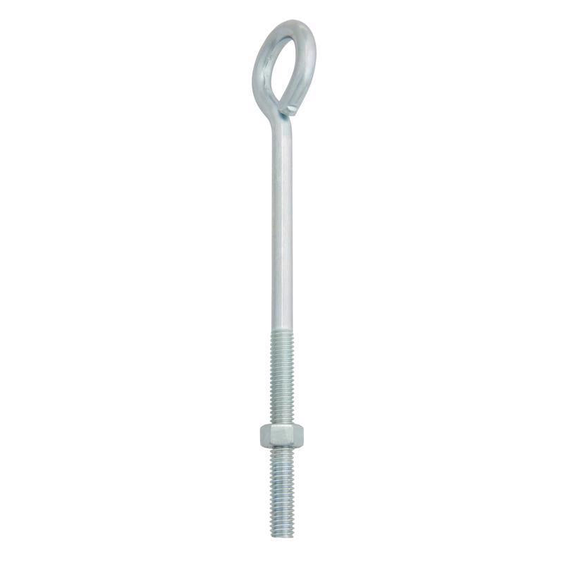 Hampton 3/8 in. X 8 in. L Zinc-Plated Steel Eyebolt Nut Included
