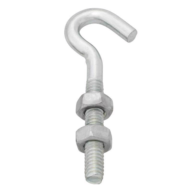 Hampton Small Zinc-Plated Silver Zinc 0.8125 in. L Hook Bolt 165 lb