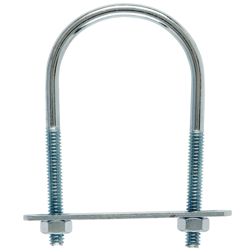 Hampton 1/4 in. X 2 in. W X 3-1/2 in. L Coarse Zinc-Plated Steel U-Bolt